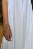 Made in Italy Aster Pocketed Cocoon Dress White